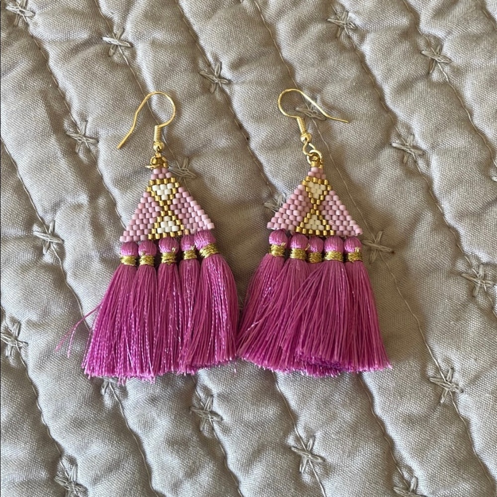 Pink earrings
